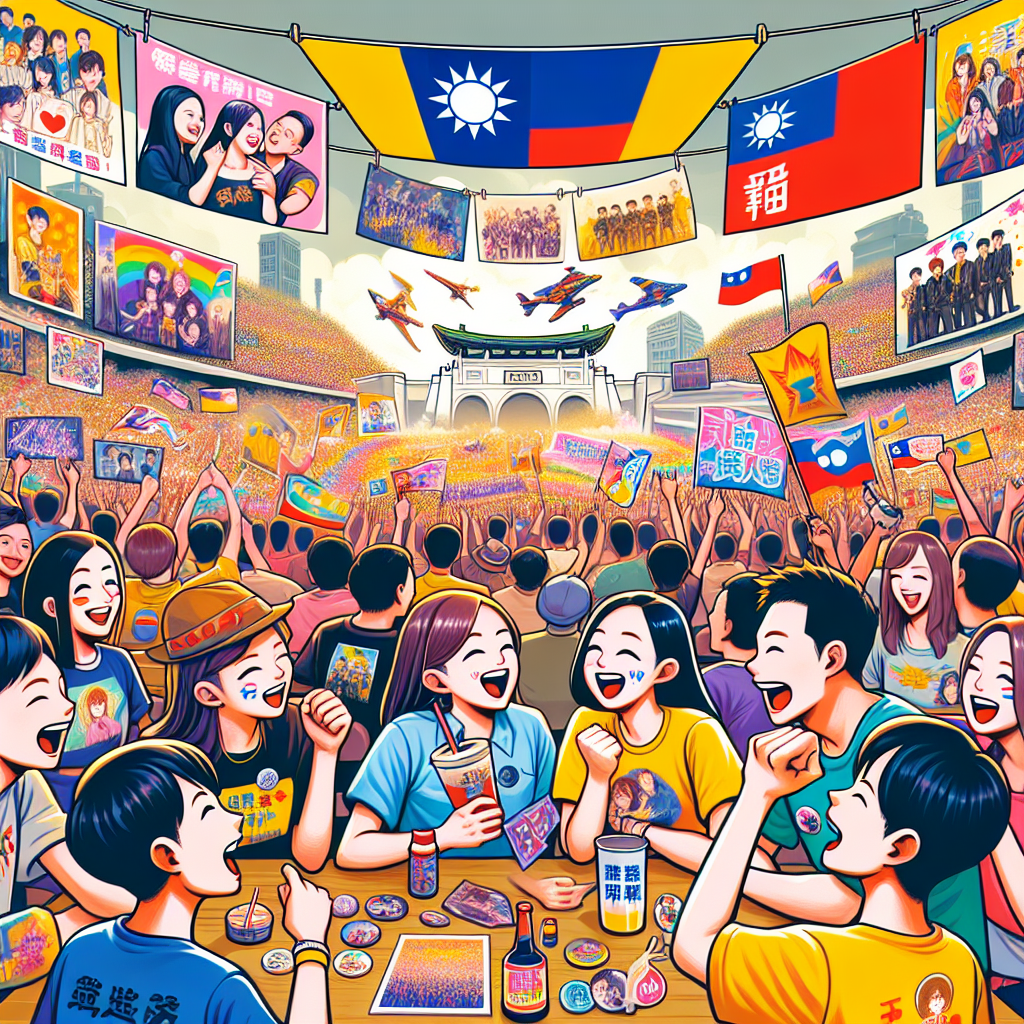 台湾のファン文化を示すイラスト