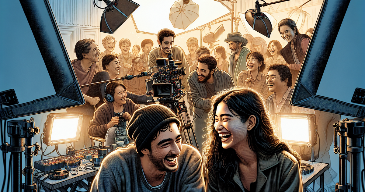 撮影裏話を描いたイラスト