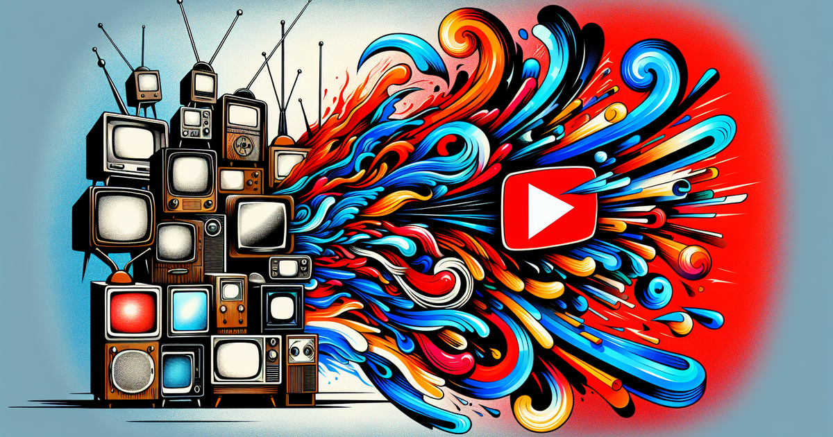 メディアの進化を表現したイラスト