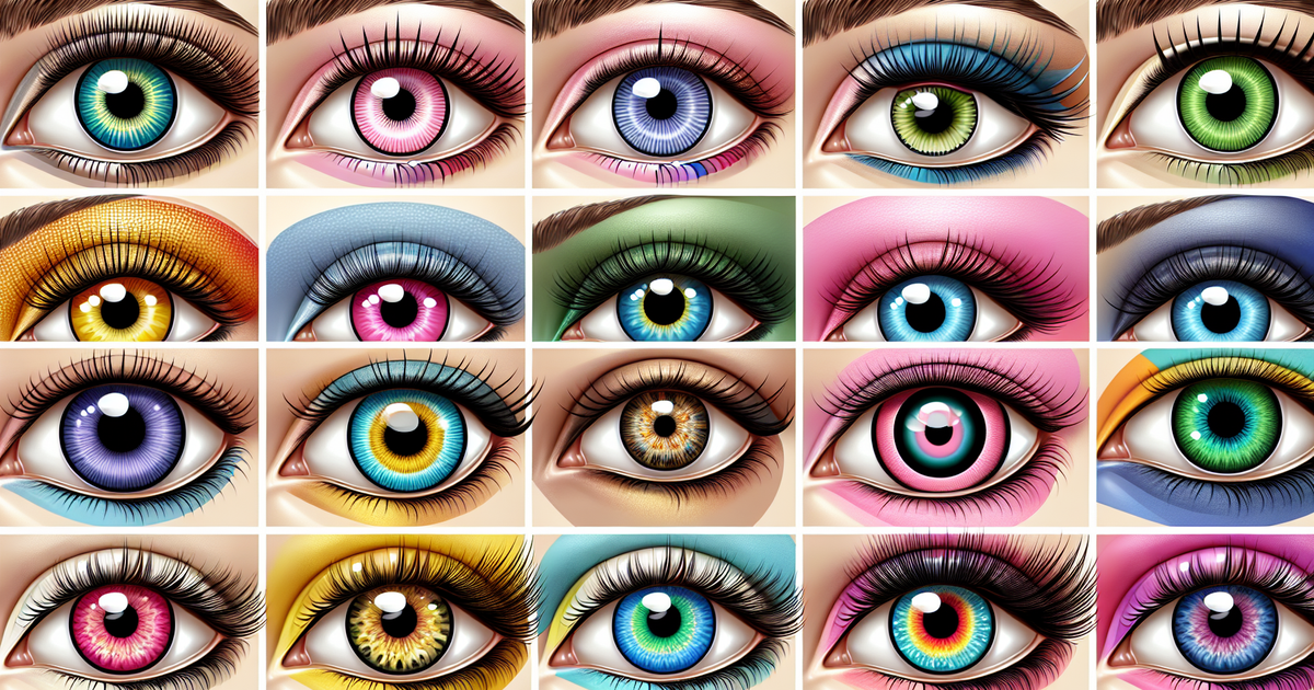 カラコンを使った目元の変化を示すイラスト