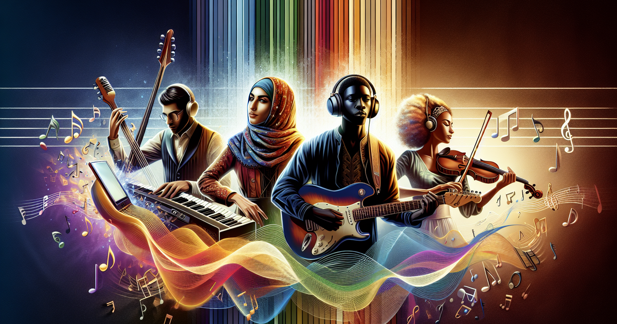 TENBLANKの音楽スタイルを表現したイラスト