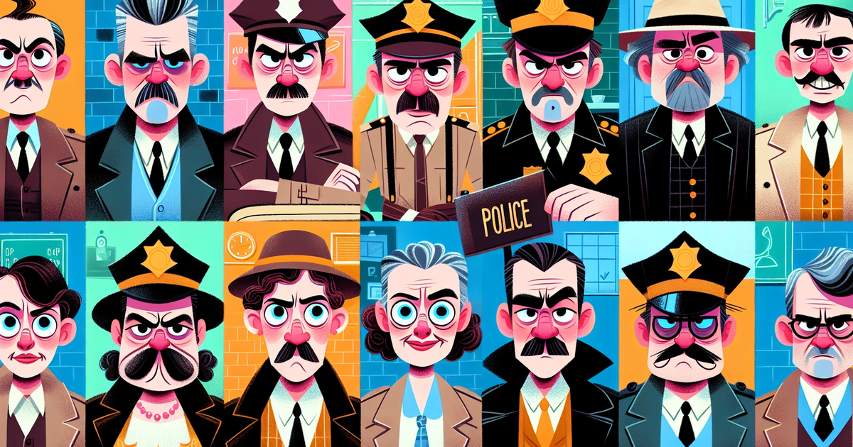 ドラマ『ハコヅメ』のキャストを紹介するイラスト