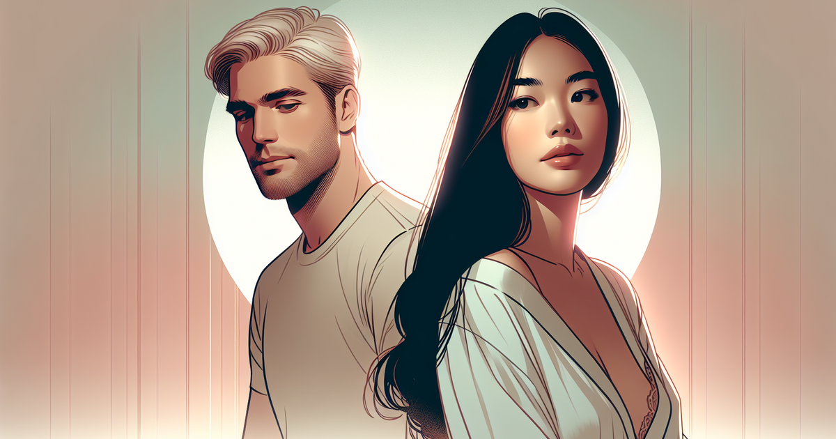 結婚生活の背景を表現したイラスト