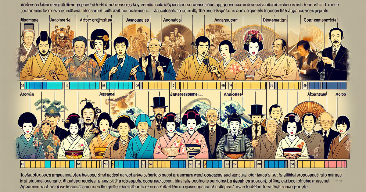 日本の芸能界における俳優とアナウンサーの関係を示すイラスト