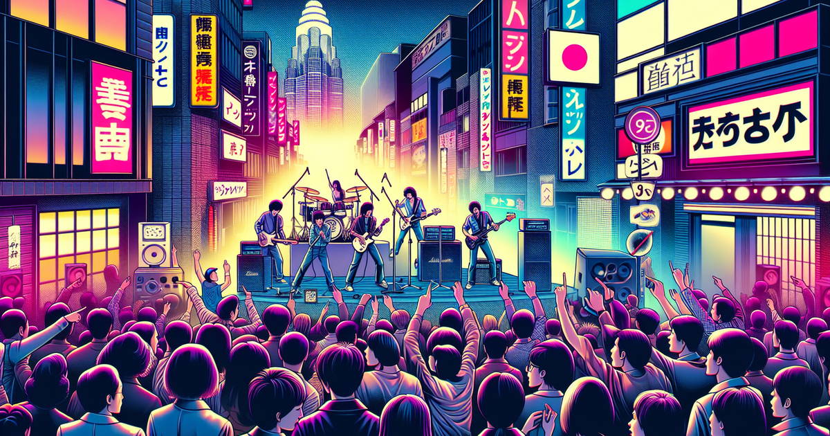 1980年代初頭の日本の音楽シーンを表現したアート