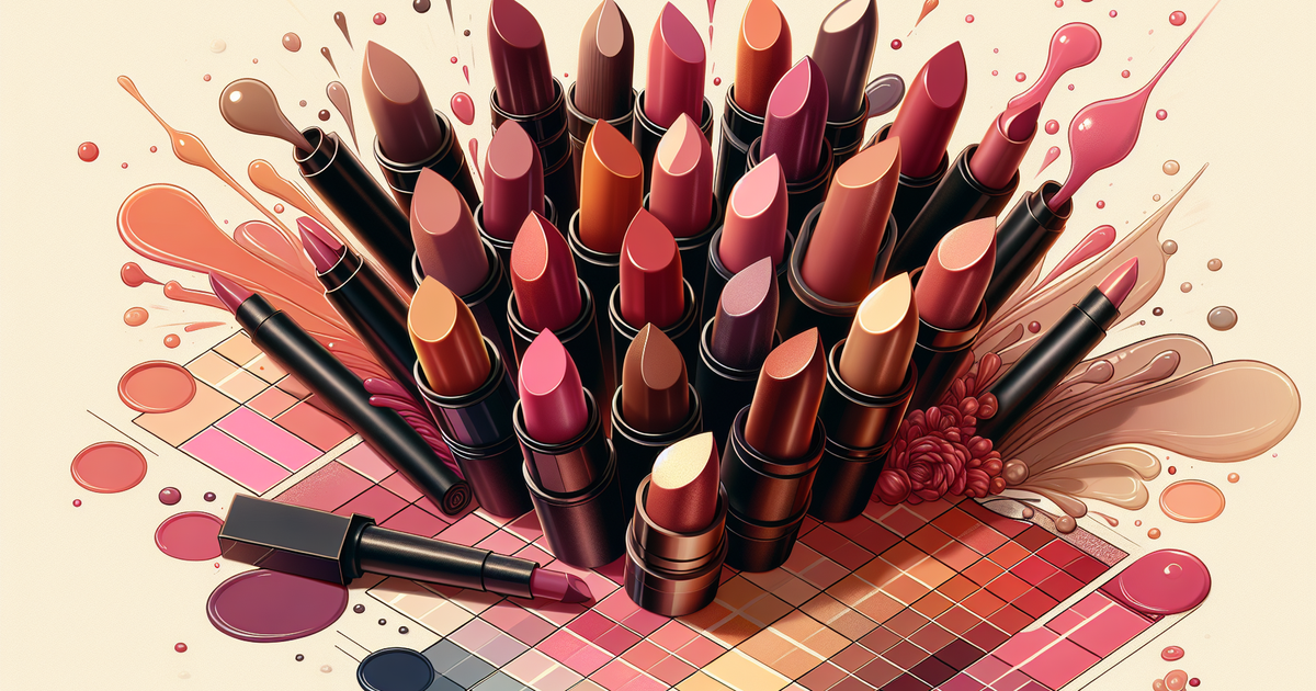 リップの色味を表現したアートイラスト