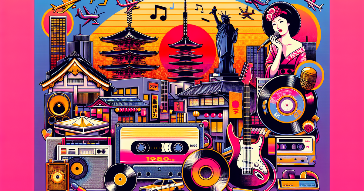 1980年代の日本の音楽シーンを表現したアート