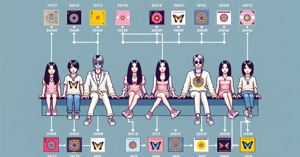 CHAGE and ASKAの音楽スタイルの進化を示すビジュアルタイムライン