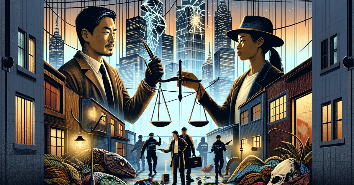 現代社会におけるドラマの影響を描いたコンセプトアート