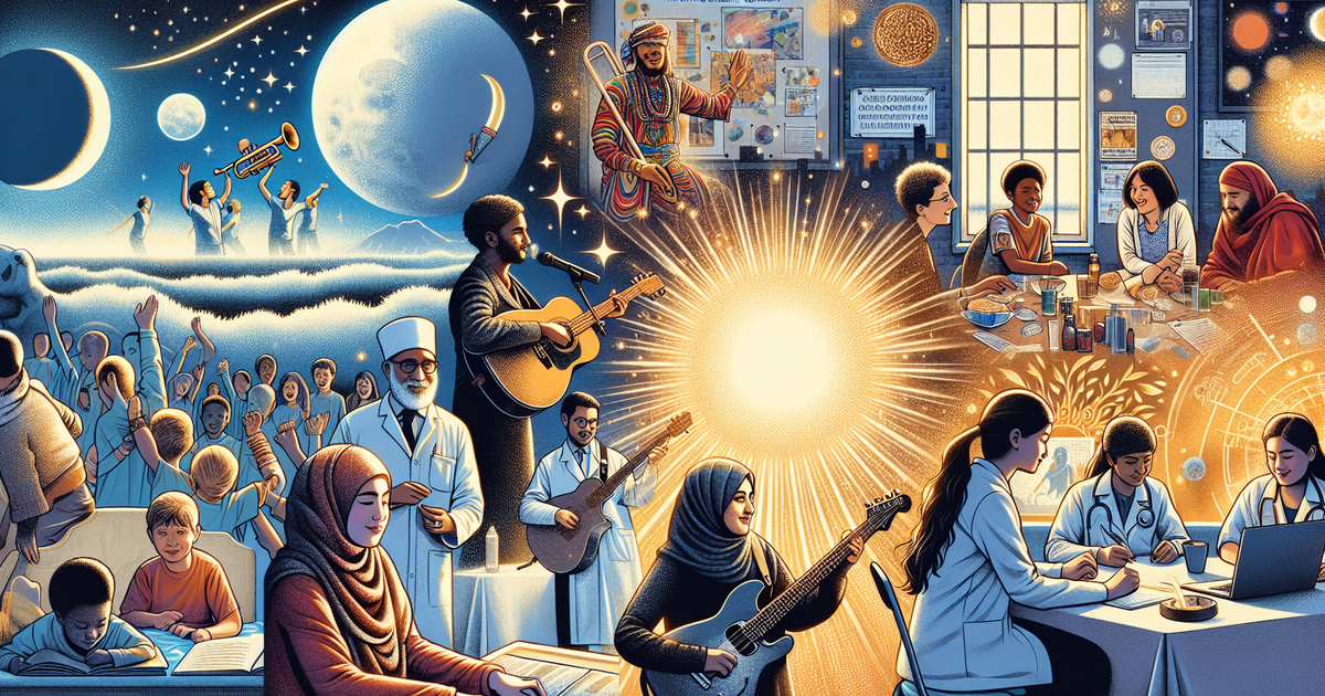 「モーニングムーン」が与える影響を描いたコラージュアート