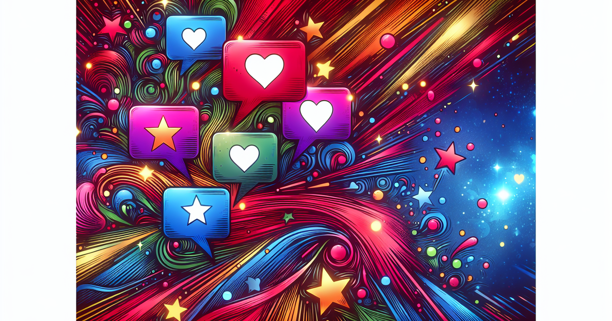 ファンの反応を表現した抽象的なイラスト