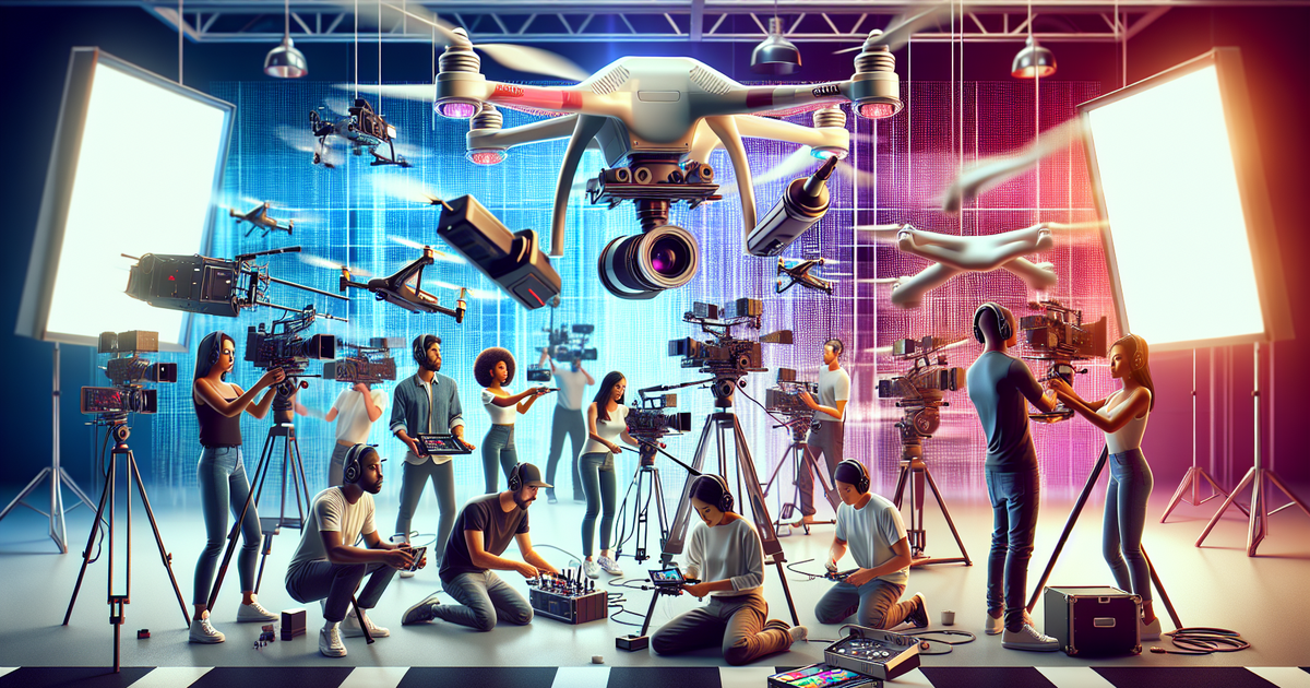 映像制作の技術革新を描いたイラスト