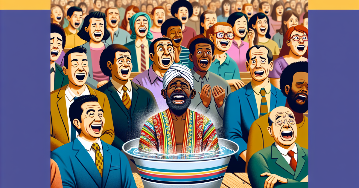 観客の反応を描いたイラスト