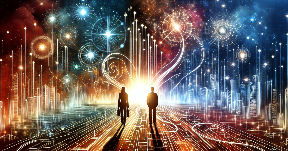 二人の未来を描いたイラスト