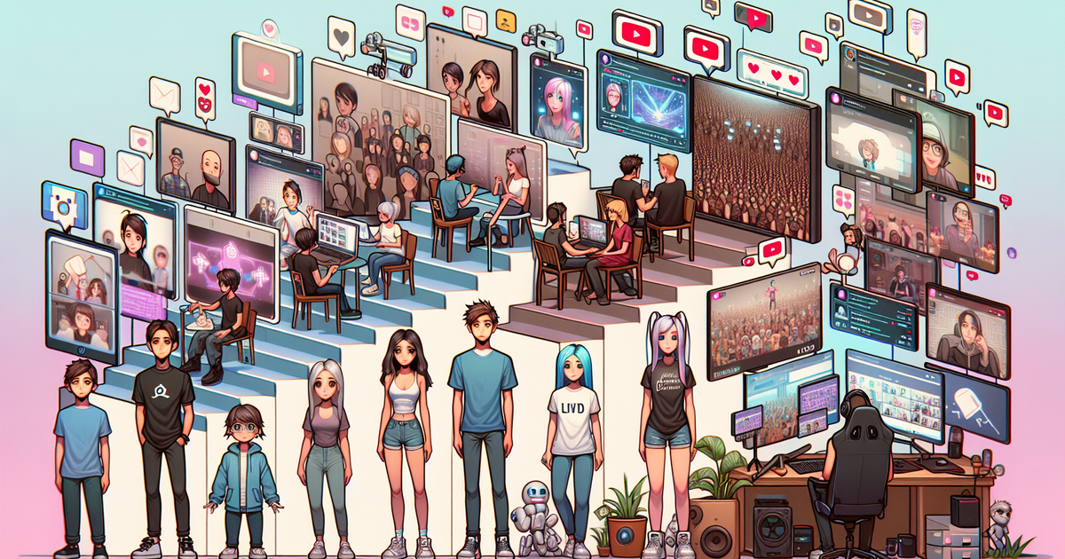 バーチャルYouTuberの進化を描いたアートワーク