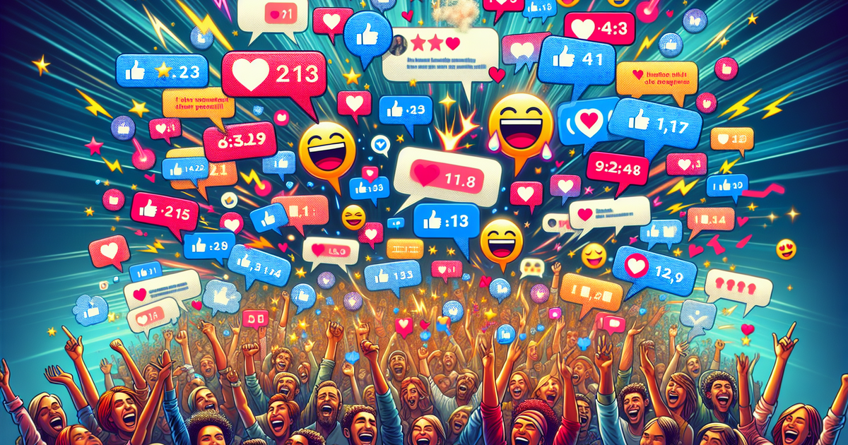 SNSでの反応を描いたイラスト