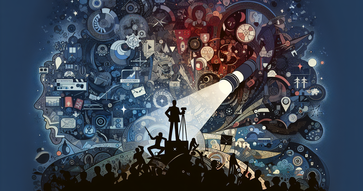 有名人の人生とキャリアをまとめたアート