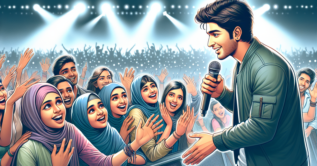 アイドルとファンの関係を描いたイラスト