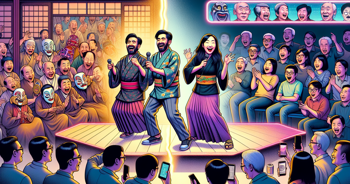 日本のお笑いの歴史を表現したアート