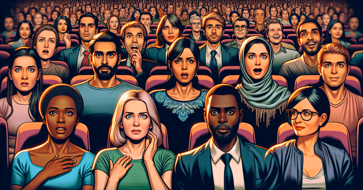 映画『正体』に対する観客の反応を表現したイラスト