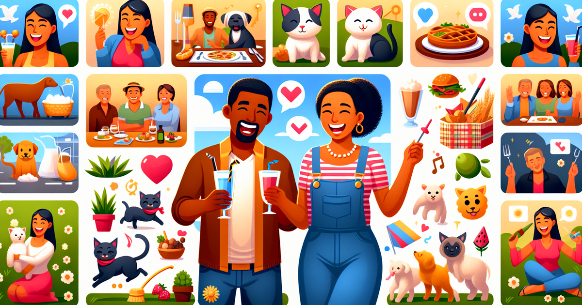 共通の趣味を表現したイラスト