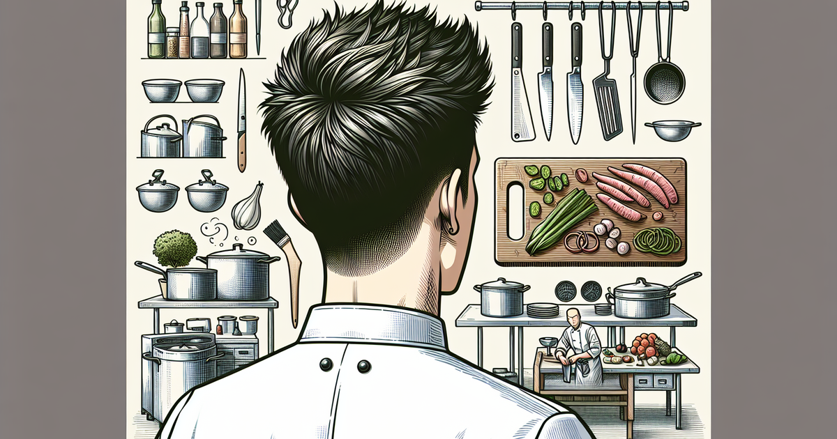 プロのシェフをイメージした清潔感あふれるショートスタイル