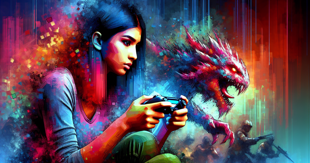 西野七瀬のゲームへの情熱を表現したイラスト