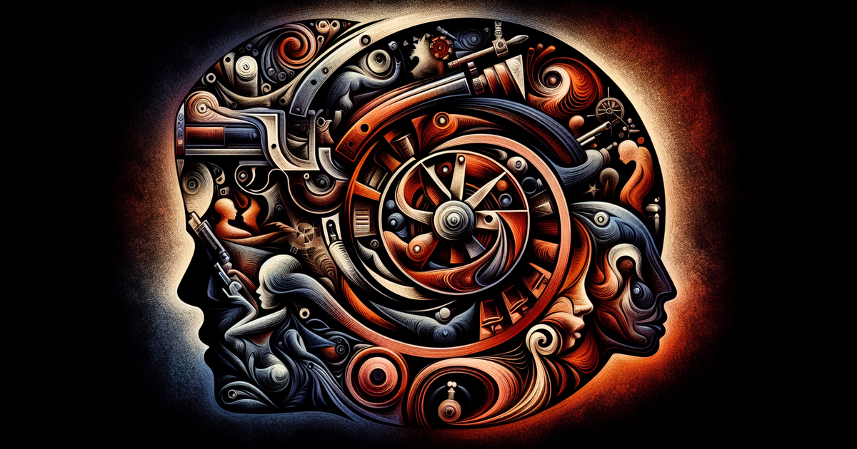 ドラマのロシアンルーレットの要素を表現したアート