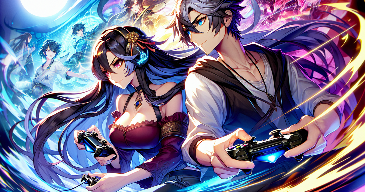 西野七瀬と山田裕貴がゲームを楽しむ様子のイラスト