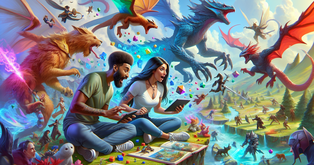 ゲームを通じて強い絆を築くキャラクターたちのイラスト