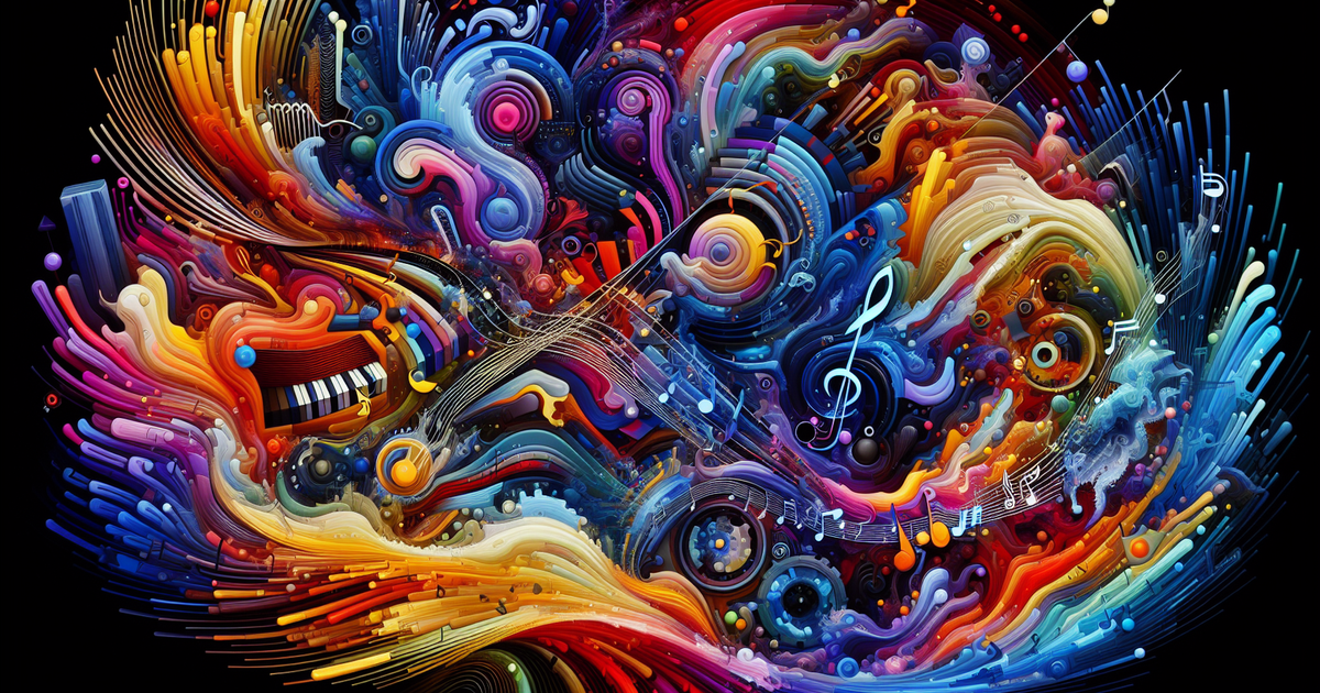 音楽ビデオの本質を表現した視覚的に印象的なデジタルイラスト