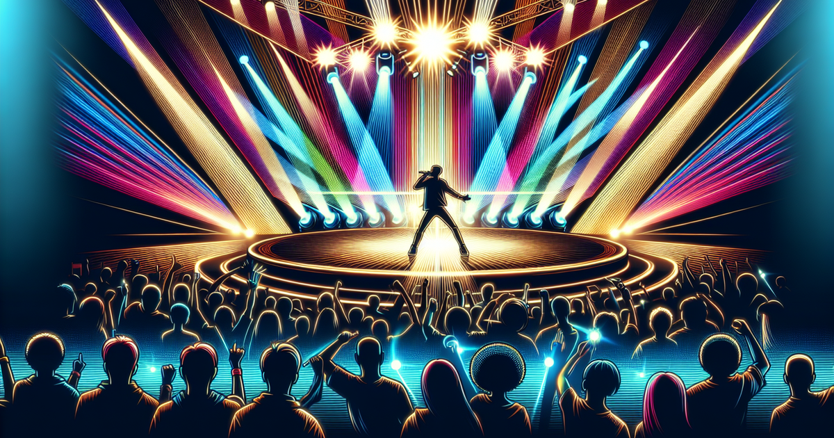 日本のアイドル文化を表現したイラスト