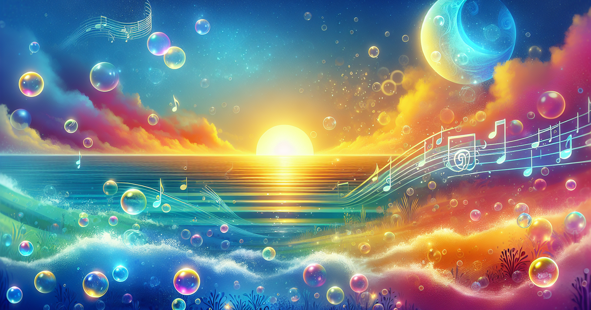 CHAGE and ASKAの「モーニングムーン」を象徴する美しい朝焼けのイラスト